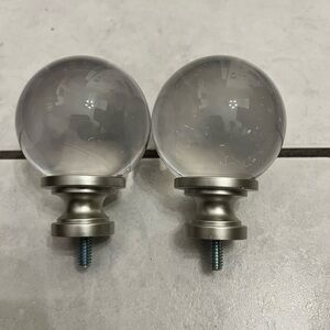 Silver Glass Drawer Knobs